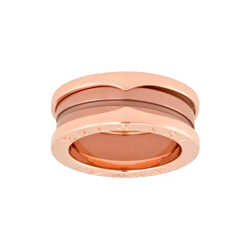 BVLGARI 18K Rose Gold Rings Women's Gold Pink-1