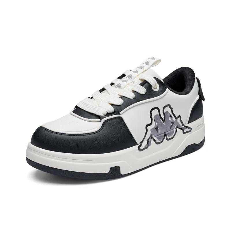 Kappa Anti Slip Wear Resistant Low Top Skateboard Shoes Unisex White Black-2