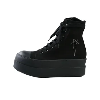 Rick Owens DRKSHDW High Top Canvas Shoes Women's Black