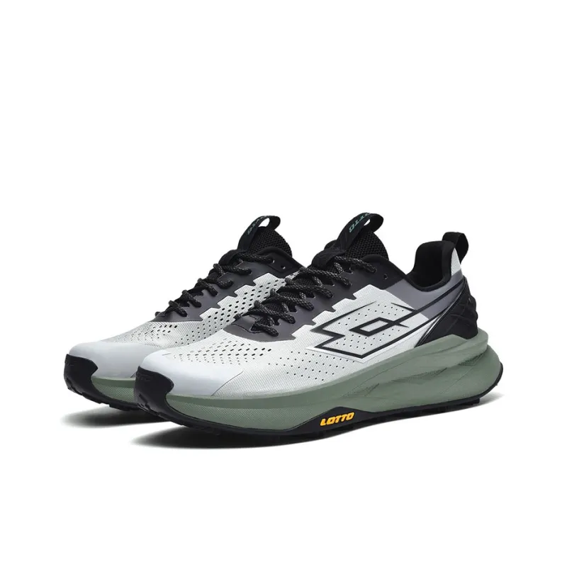LOTTO Cushioned Slip Resistant Abrasion Resistant Low Top Trekking Shoes Men's Light Gray Green-1