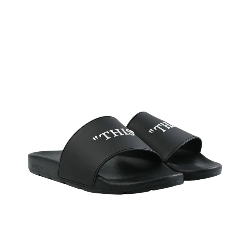 OFF WHITE This That Slider Black-2