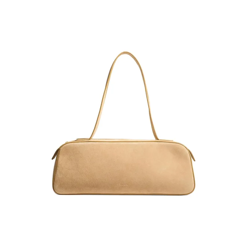 KHAITE Leather Shoulder Bag Women's Wheat-0