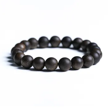 GUMUJIANG Agarwood Beaded Bracelet Plain Band Chinese Fashion Trend New Chinese Style Unisex