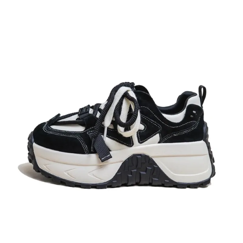 Ruomini Anti-Slip And Wear-Resistant Lightweight Height Increasing Low-Top Chunky Sneakers Women's-2