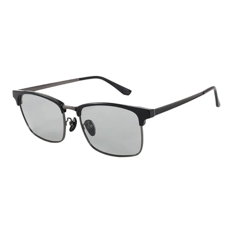 JEKA Metal TR/Memory Plastic Square Sunglasses Men's-4
