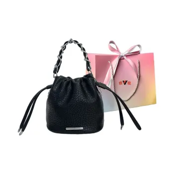 Yalu PU Handbag Regular Women's _Nsec Black/Ecru/Pink/Silver/Blue