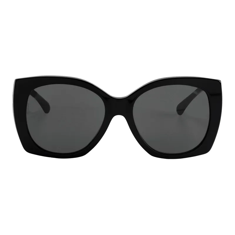 CHANEL Acetate Butterfly Sunglasses Women's Black-2