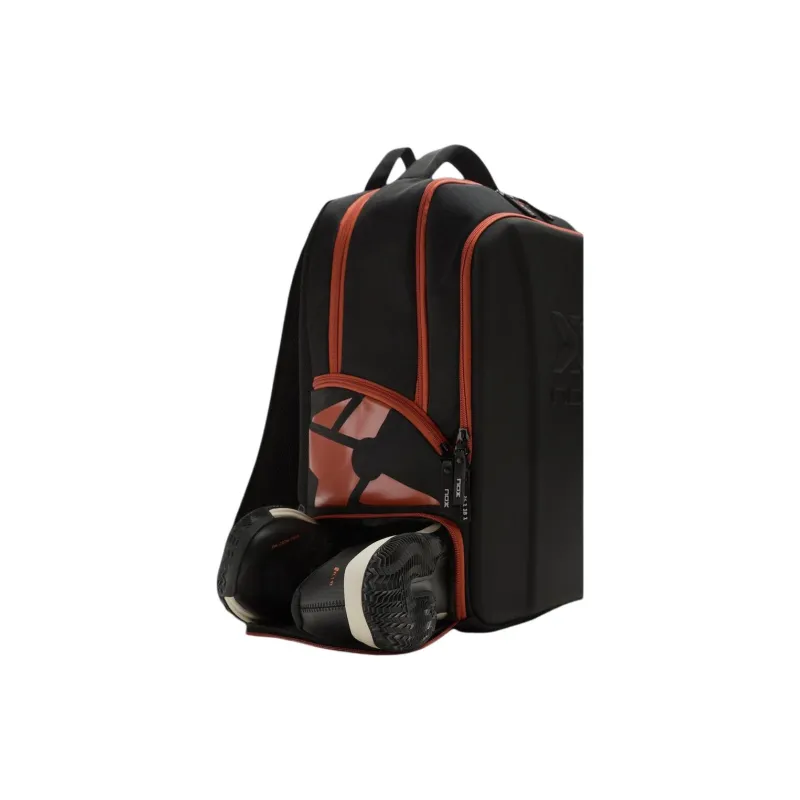 ZARA Polyester Ball Racket Bag Backpack Men's Black & Orange-2