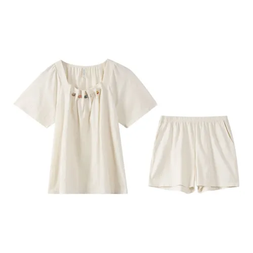 DAMOS·LOVE Pajama Set Women's Beige