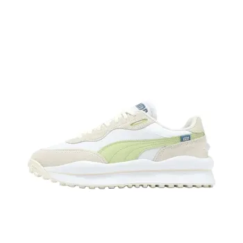 PUMA Style Rider Anti Slip Wear Resistant Low Top Casual Shoes Men's White Green