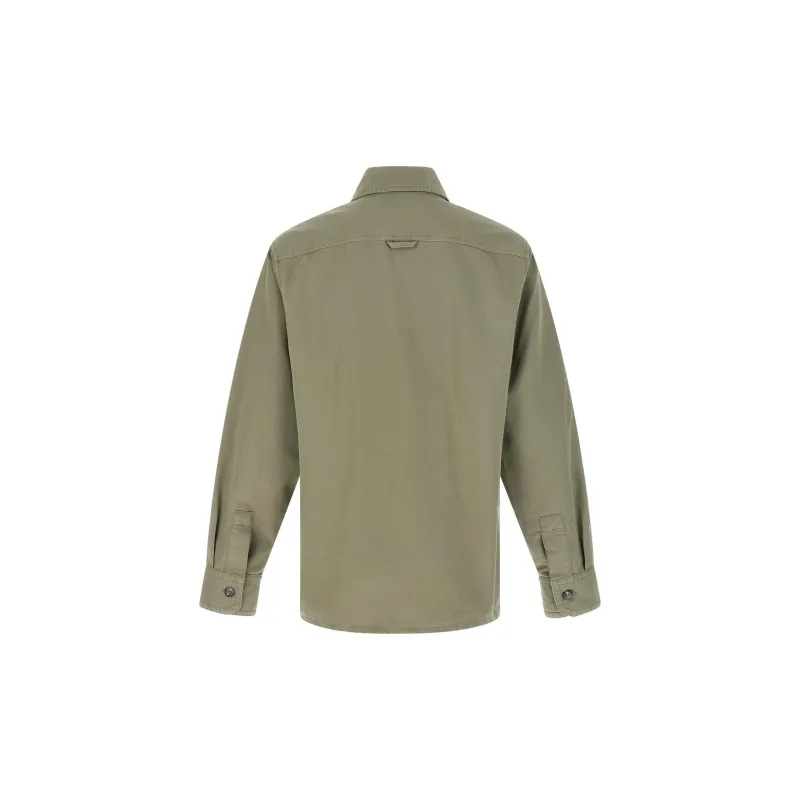 A.P.C Basile Logo Embroidered Shirt-1
