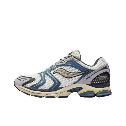 Saucony ProGrid Triumph 4 Anti-Slip Wear-Resistant Low-Top Casual Shoes Unisex White Blue