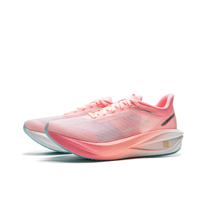 LiNing Feidian 5 Challenger Cushioning, Slip Resistant, Rebound Low Top Running Shoes Women's Fluorescent Soft Pink-2