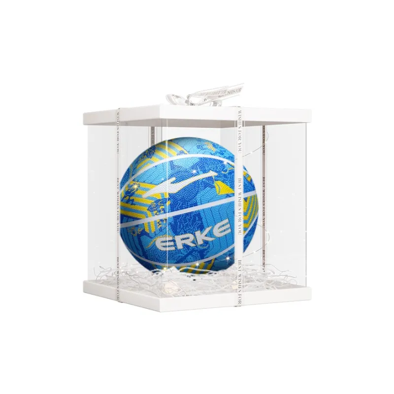 Erke RKLQ23267 Rubber Basketball Vast Sea Blue Size 7 Ball Training Unisex-8