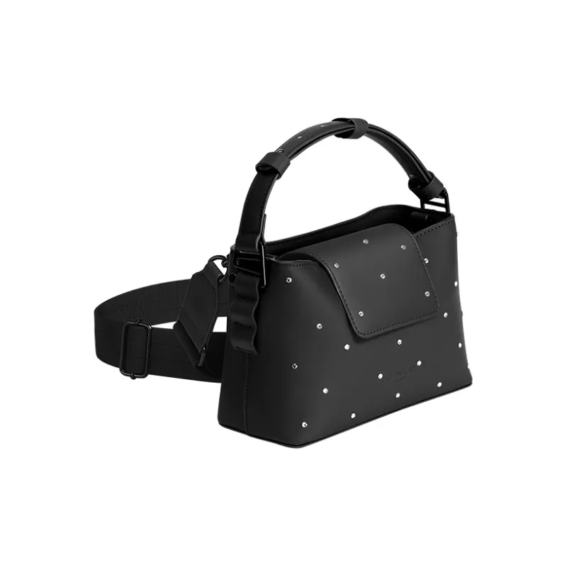Gaston Luga PU Shoulder Bag Crossbody Bag Handbag Women's Black-1