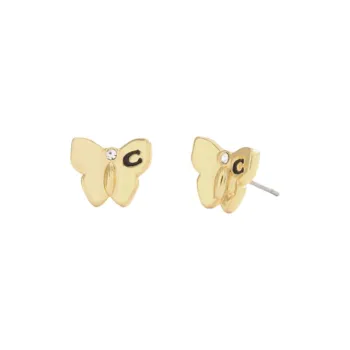 COACH Copper, Metal Stud Earrings Women's Gold