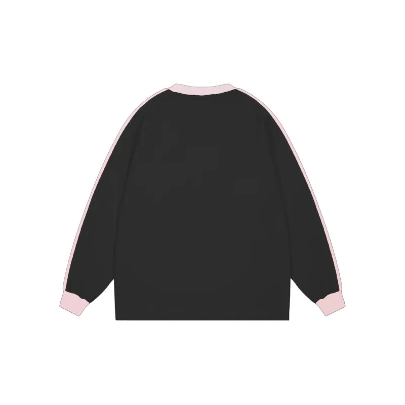 PAZZO Sporty Style V Neck Webbing Sweatshirt Women's-9