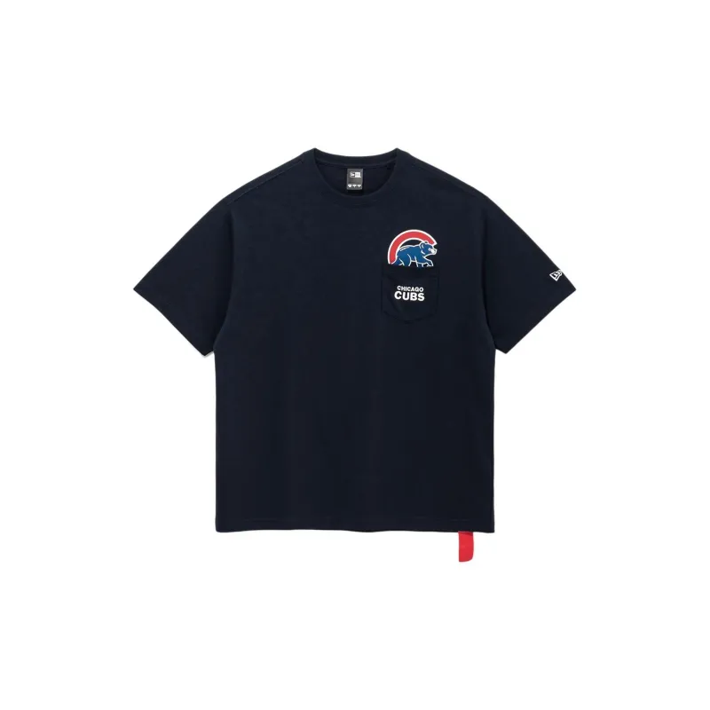New Era T Shirt Korean Style Unisex Blue-1