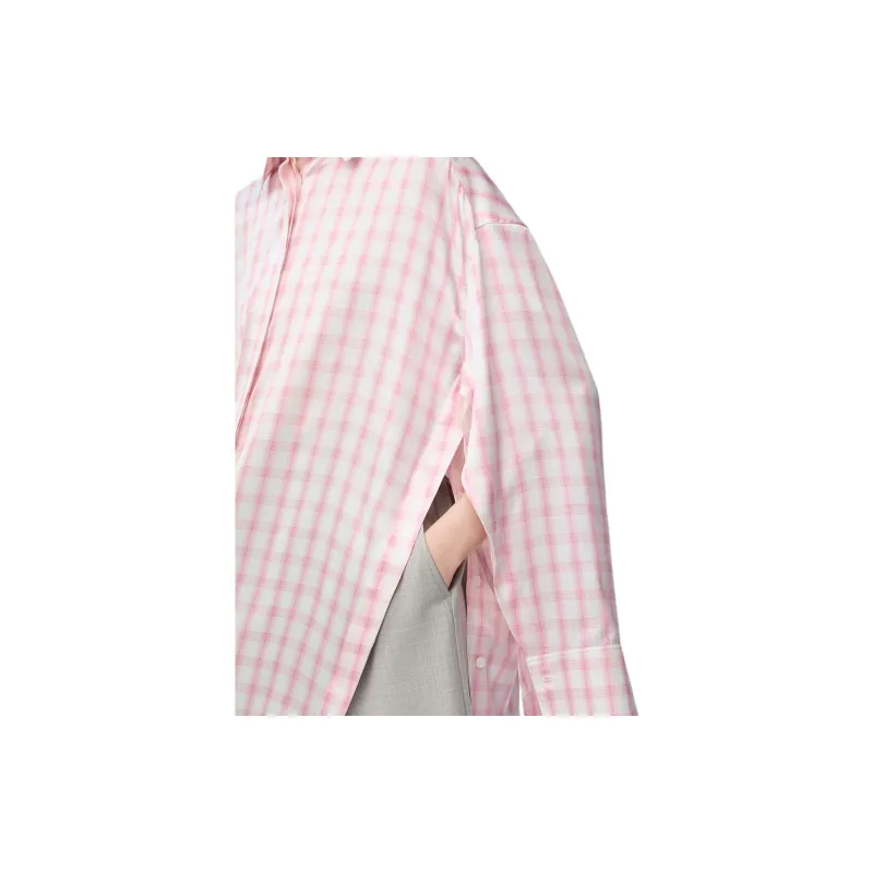 LOEWE Check Shirt 'White/Pink'-4