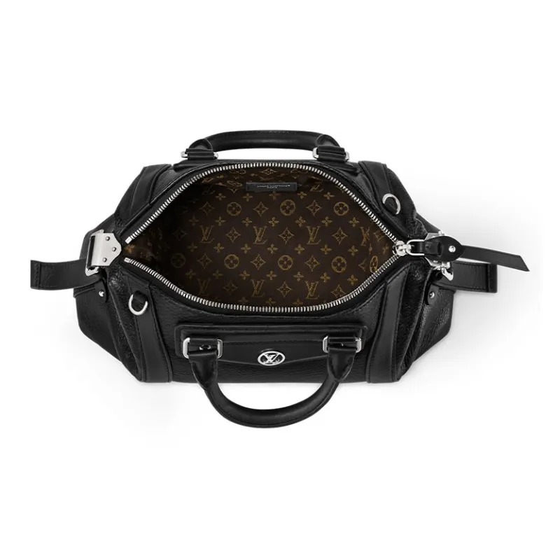 LOUIS VUITTON BIKER Sheepskin One Shoulder Handbags Small Size Women's Black-3