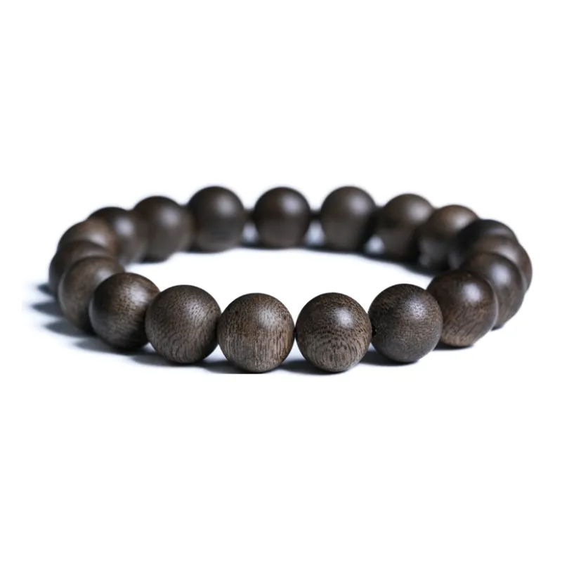 GUMUJIANG Agarwood Beaded Bracelet Plain Band Chinese Fashion Trend New Chinese Style Unisex-12