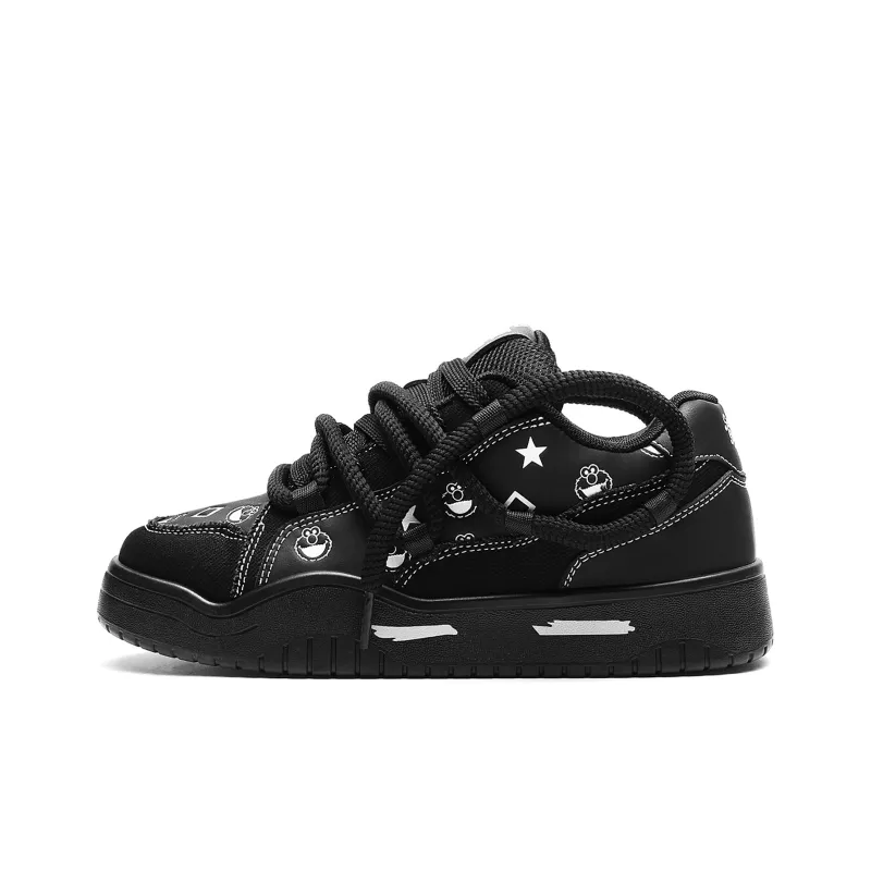 SESAME STREET Skateboard Shoes Unisex Low Top White-36