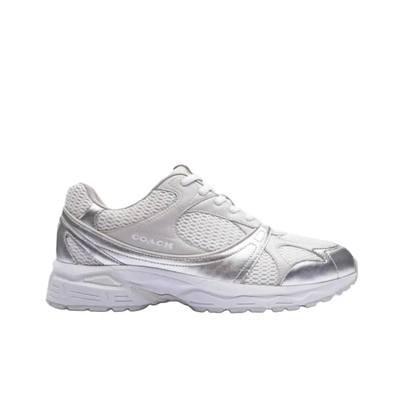 COACH Sport Low Top Casual Shoes Men's Silver White-1