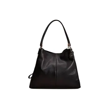 COACH Phoebe Leather Handbag Shoulder Bag Large Size Women's Black