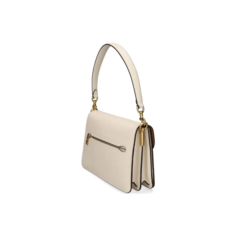 COACH Tabby Grained Leather Shoulder Bag Medium Size Women's Chalk White-3