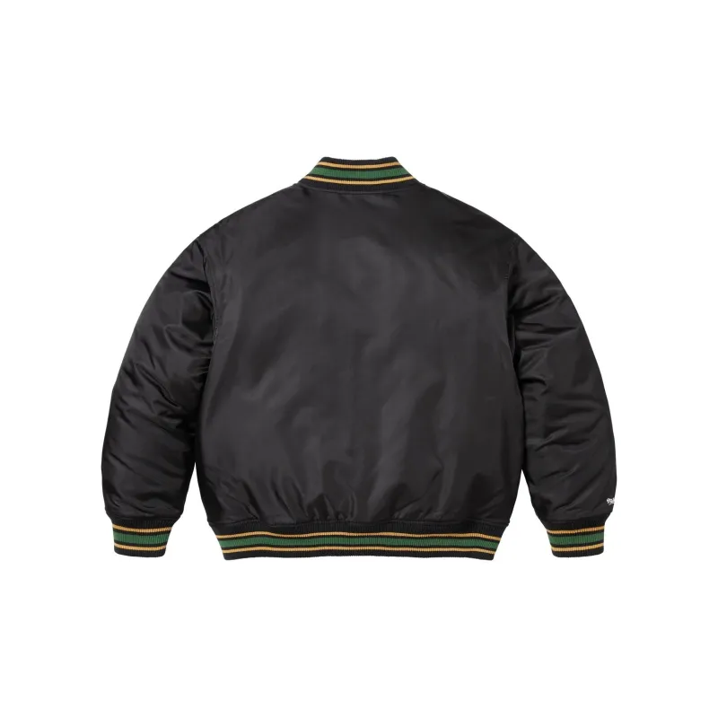 Supreme Mitchell & Ness Camo Logo Varsity Jacket-4