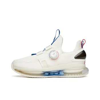 China Aerospace x Anta Cushioned Slip Resistant Abrasion Resistant Low Top Running Shoes Men's White Blue Red