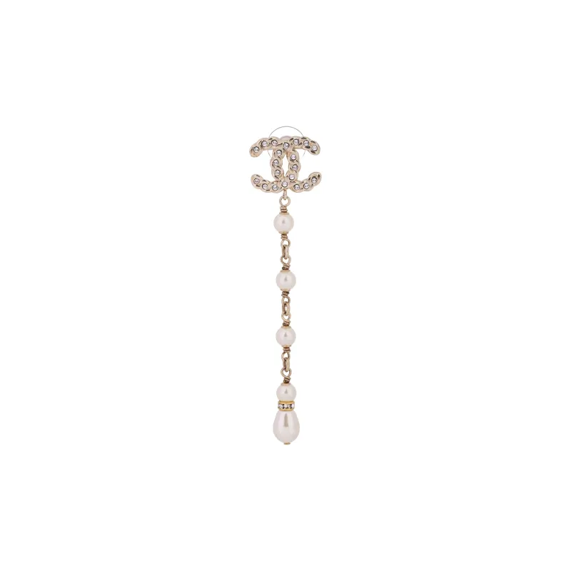 CHANEL Earrings Women's White-1