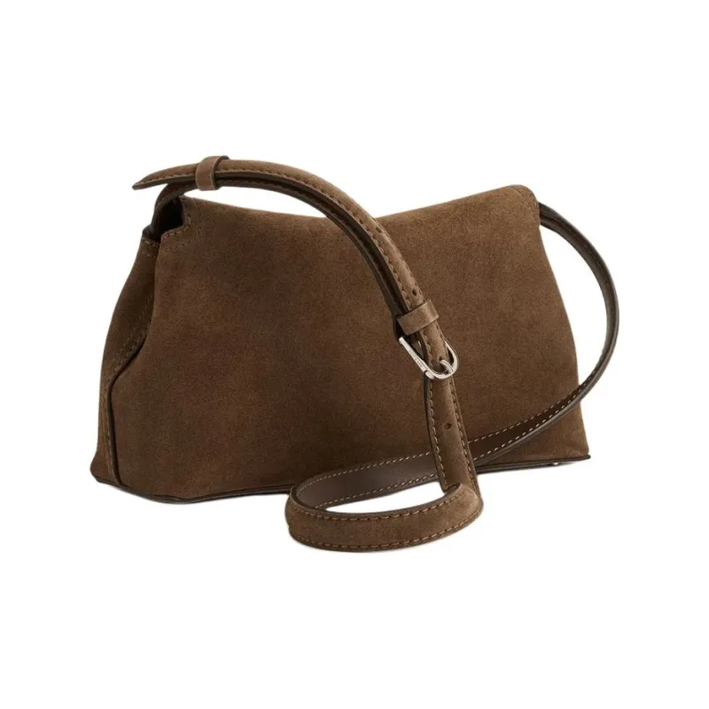 TOTEME Calfskin One Shoulder Clutch Women's Tobacco-1