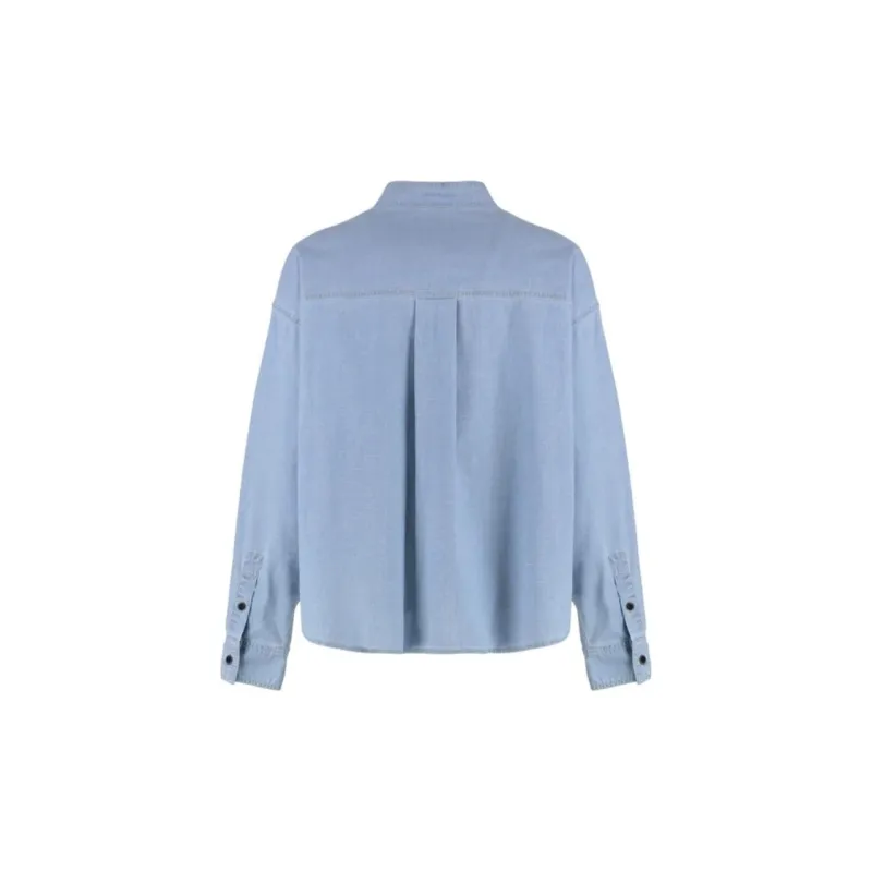 ISABEL MARANT ETOILE Vero Half Button Denim Top-1