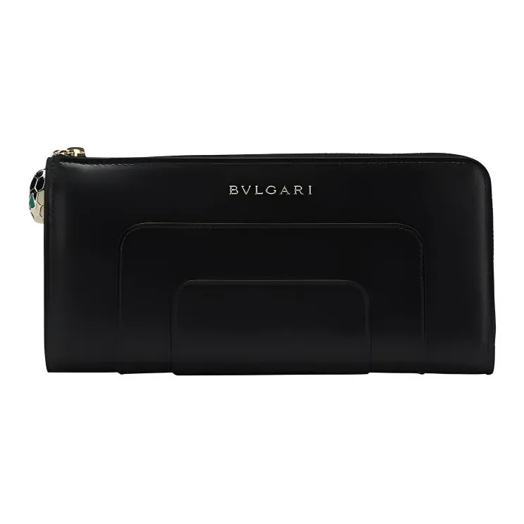 BVLGARI Leather Clutch Women's Black-0