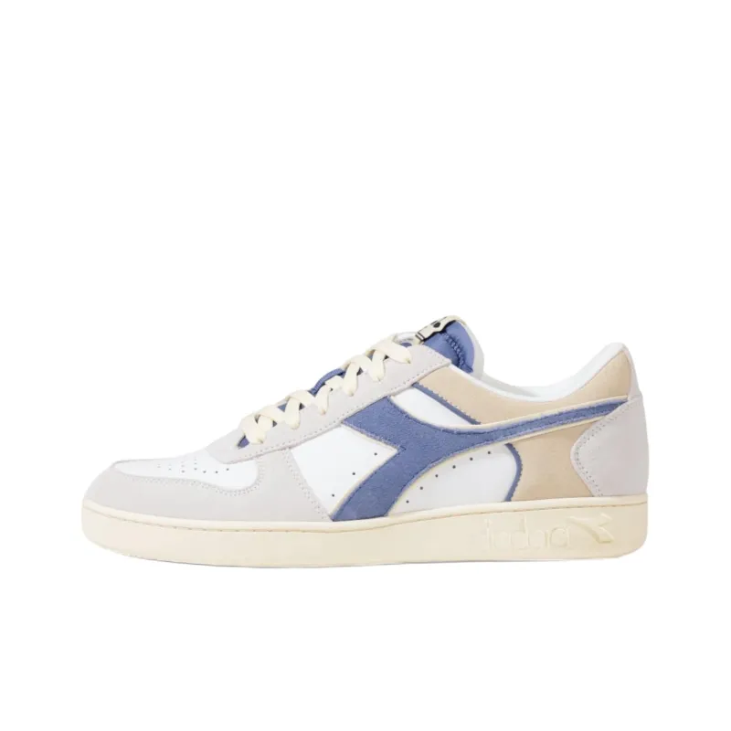 Diadora Magic Basket Anti Slip Wear Resistant Low Top Skateboard Shoes Men's White-0