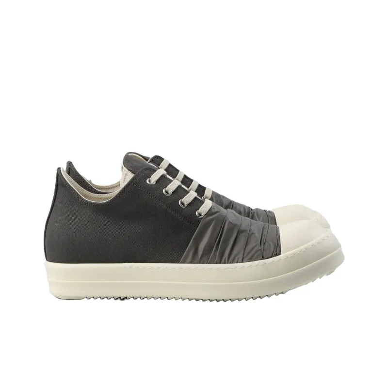 Rick Owens DRKSHDW Hustler Low Top Canvas Shoes Men's Dark Gray-1