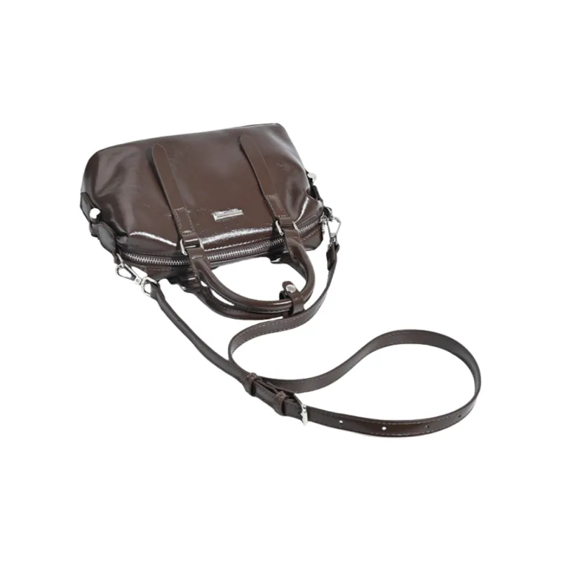 NOMK PU One Shoulder Handbag Regular Women's Coffee/Black-4