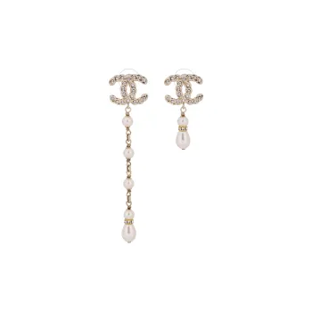 CHANEL Earrings Women's White