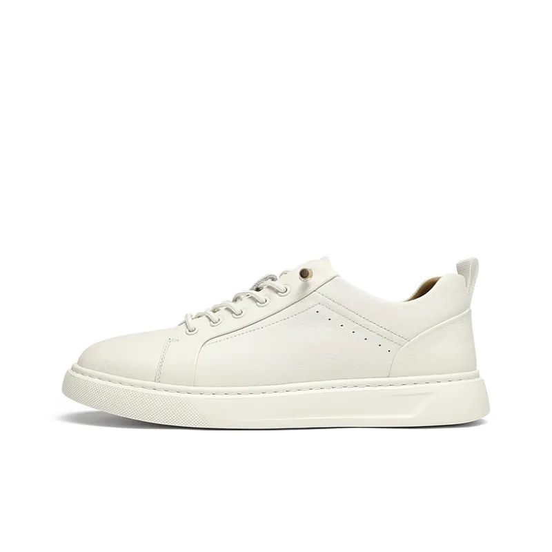 CROWN Low-Top Skateboard Shoes Men's White-0