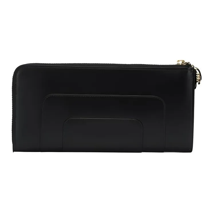 BVLGARI Leather Clutch Women's Black-2