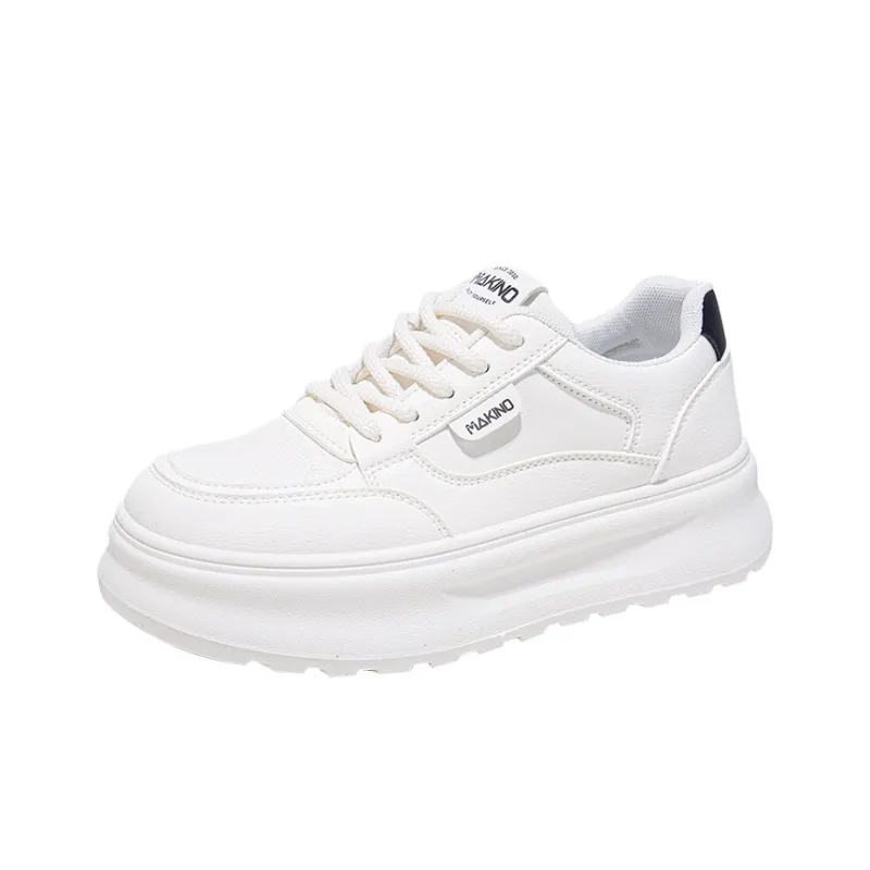 MAKINO Cushioned Wear-Resistant Height Increasing Low-Top Casual Shoes Women's-0