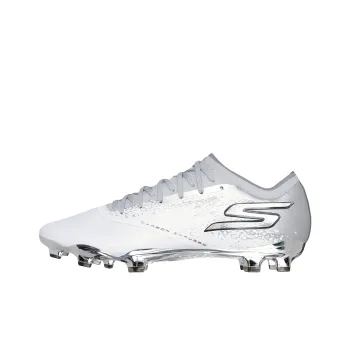 Skechers RAZOR   1.5 ELITE Anti Slip Wear Resistant Soccer Shoes Unisex White Silver