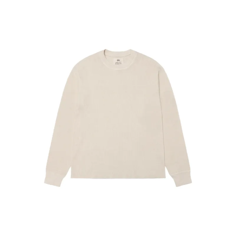 Stussy Garment Dyed Long Sleeve Thermal 'Faded Black'-2