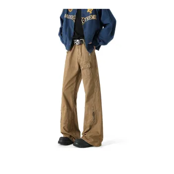 WELTER EXPERIMENT Cargo Pants Unisex Khaki