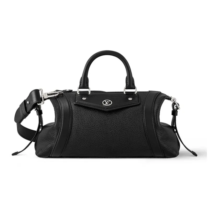 LOUIS VUITTON BIKER Sheepskin One Shoulder Handbags Small Size Women's Black-0