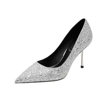 Houseofavenues Slim Heel High Heels Women's Silver