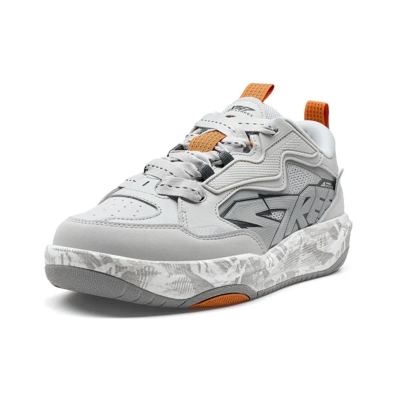 XTEP Anti-Slip Wear-Resistant Low-Top Skateboard Shoes Men's Phantom Gray-2