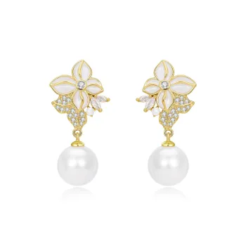 HMZ Copper Alloy Earrings Women's