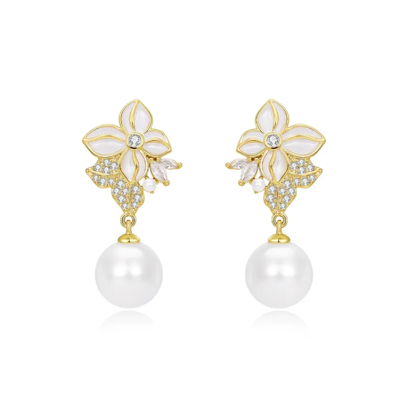 HMZ Copper Alloy Earrings Women's-0